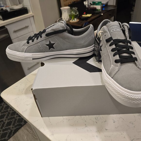 Converse One Star Pro Suede Low Classic Grey A11923C Skateboarding Shoes SZ 12 - Picture 3 of 16